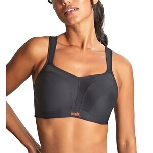Panache Power Sport Bra Womens 32E Black Underwire High Impact Racerback 5021